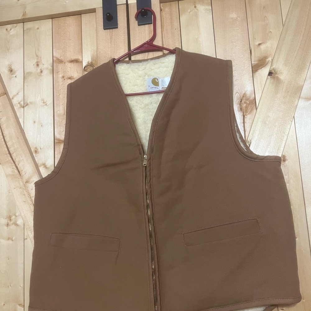 Carhartt Tan Vest with Cream Lining